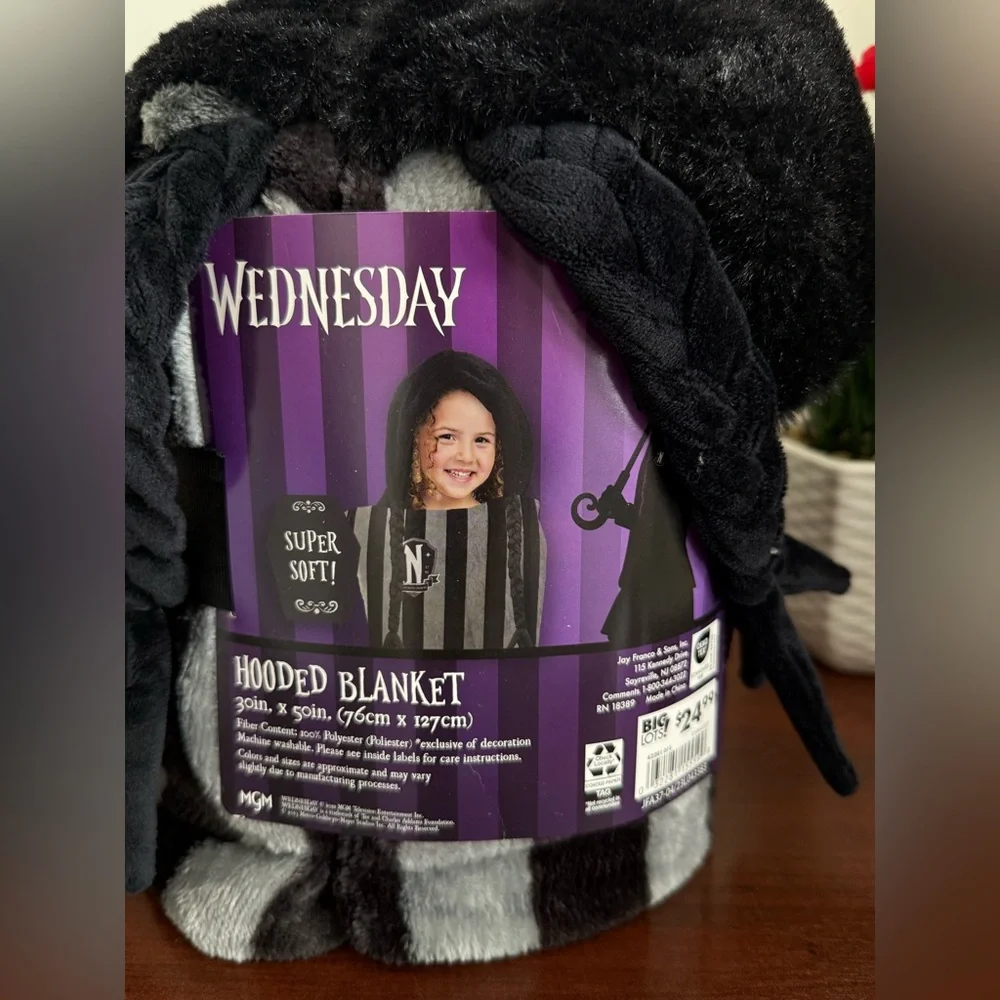 Wednesday inspired fans blanket